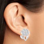 925 Sterling Silver Swarovski Zirconia Minimalistic Designer Stud Earrings