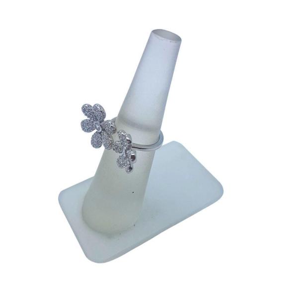 925 Sterling Silver Flower Design Ring For Woman