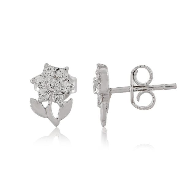 925 Sterling Silver Swarovski Zirconia Minimalistic Designer Stud Earrings