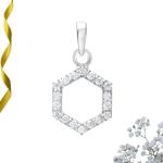 925 Sterling Silver Swarovski Zirconia Classic Pendent / Locket for Women & Girls