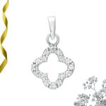 925 Sterling Silver Swarovski Zirconia Classic Pendent / Locket for Women & Girls