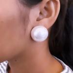 925 Sterling Silver Freshwater Pearl Shape Stud Earrings