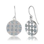 925 Sterling Silver Natural Blue Topaz Gemstone Dangler Drop Earrings