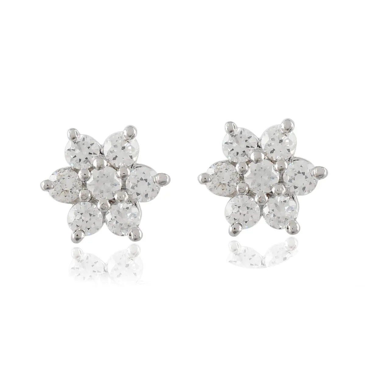 925 Sterling Silver Swarovski Zirconia Minimalistic Designer Stud Earrings