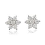 925 Sterling Silver Swarovski Zirconia Minimalistic Designer Stud Earrings