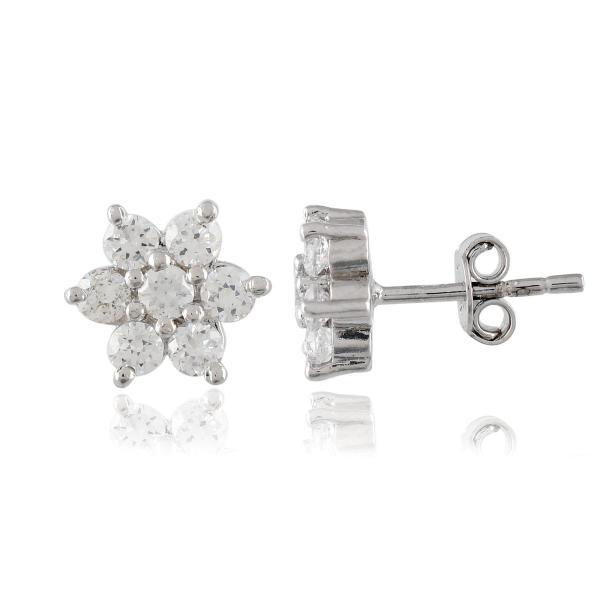 925 Sterling Silver Swarovski Zirconia Minimalistic Designer Stud Earrings