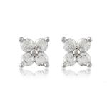 925 Sterling Silver Swarovski Zirconia Minimalistic Designer Stud Earrings