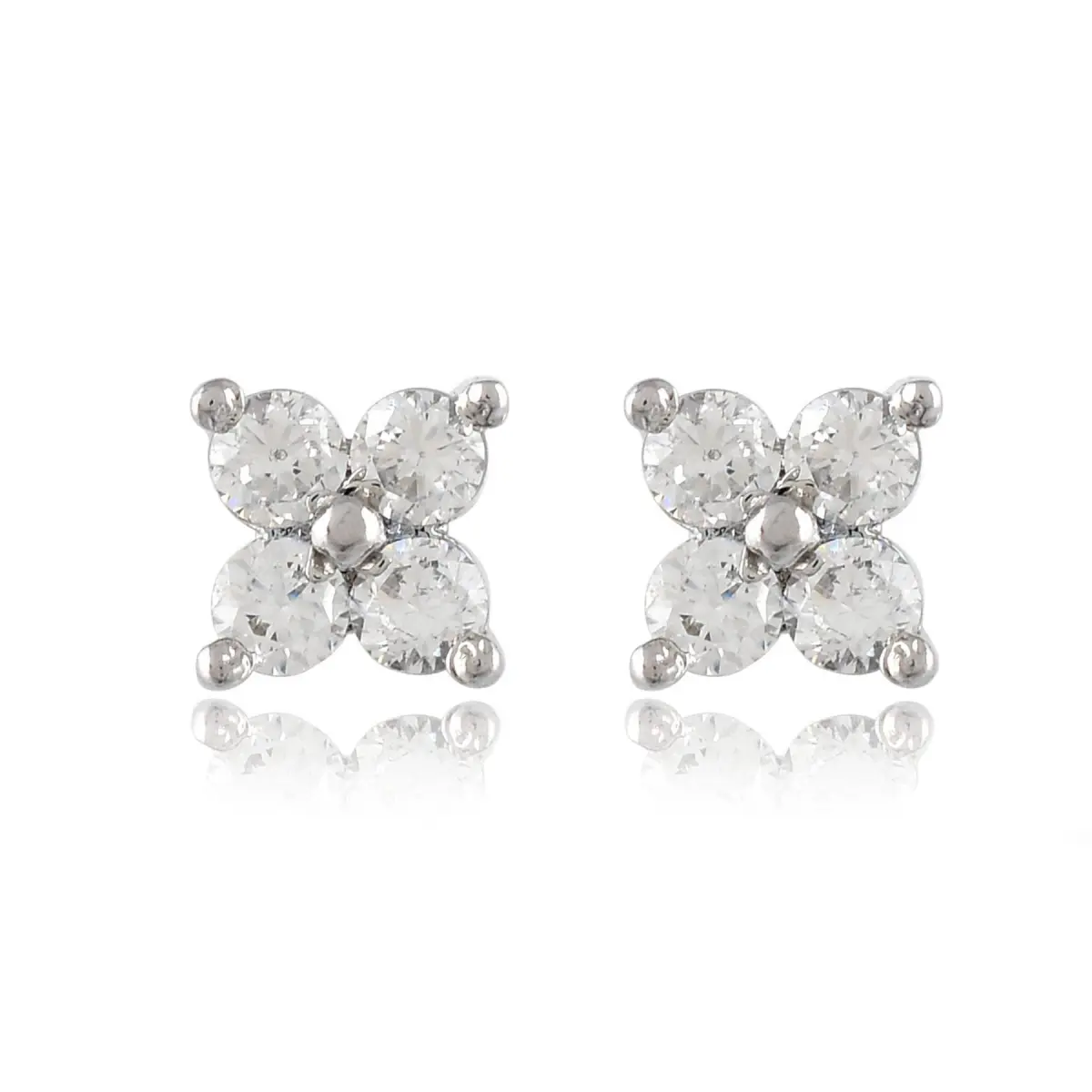 925 Sterling Silver Swarovski Zirconia Minimalistic Designer Stud Earrings