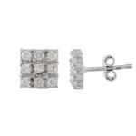 925 Sterling Silver Swarovski Zirconia Minimalistic Designer Stud Earrings