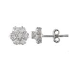 925 Sterling Silver Swarovski Zirconia Minimalistic Designer Stud Earrings