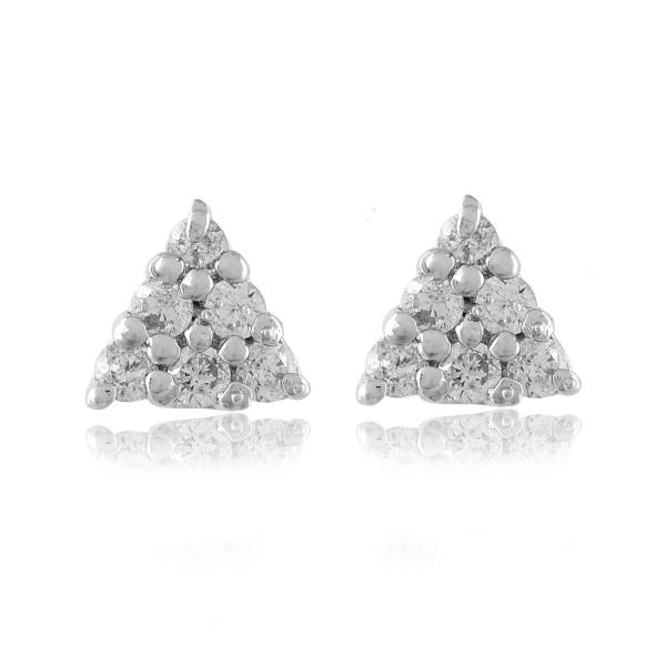 925 Sterling Silver Swarovski Zirconia Minimalistic Designer Stud Earrings