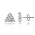 925 Sterling Silver Swarovski Zirconia Minimalistic Designer Stud Earrings