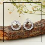 925 Sterling Silver Swarovski Zirconia Minimalistic Designer Stud Earrings