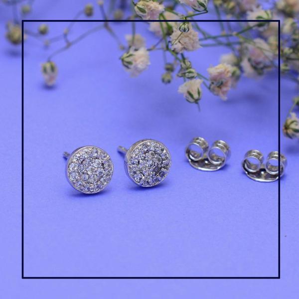 925 Sterling Silver Swarovski Zirconia Minimalistic Designer Stud Earrings