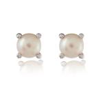 925 Sterling Silver Freshwater Pearl Shape Stud Earrings