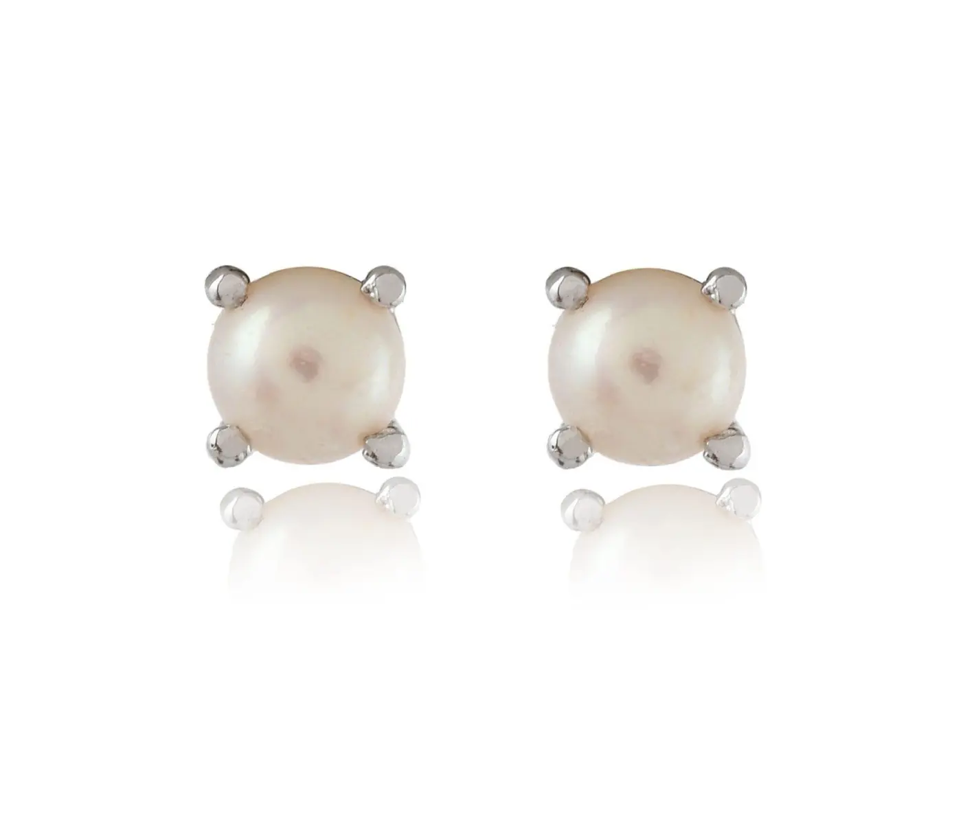 925 Sterling Silver Freshwater Pearl Shape Stud Earrings