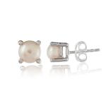 925 Sterling Silver Freshwater Pearl Shape Stud Earrings