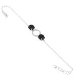 925 Sterling Silver Natural Black Onyx Gemstone Bracelet