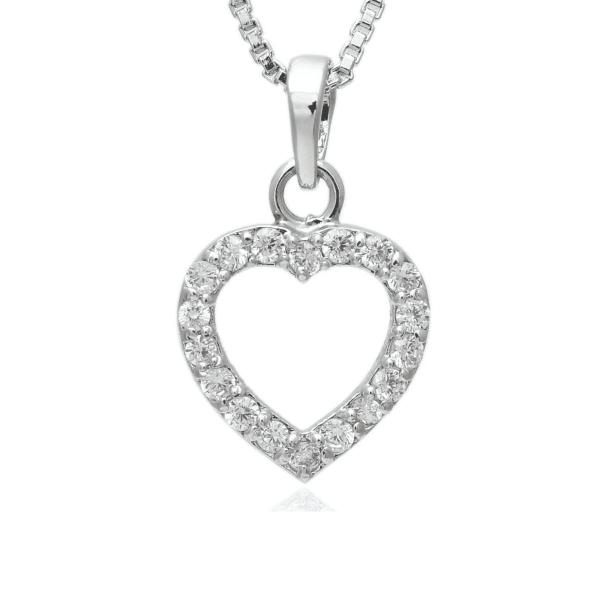 925 Sterling Silver Swarovski Zirconia Classic Pendent / Locket for Women & Girls