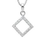 925 Sterling Silver Swarovski Zirconia Classic Pendent / Locket for Women & Girls