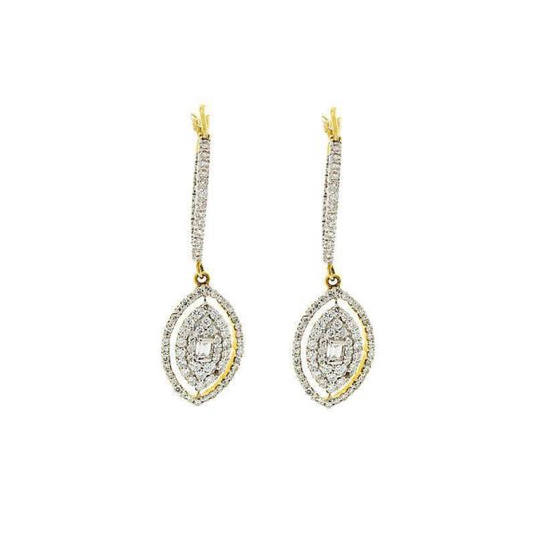 Dropshaped Diamond Earrings