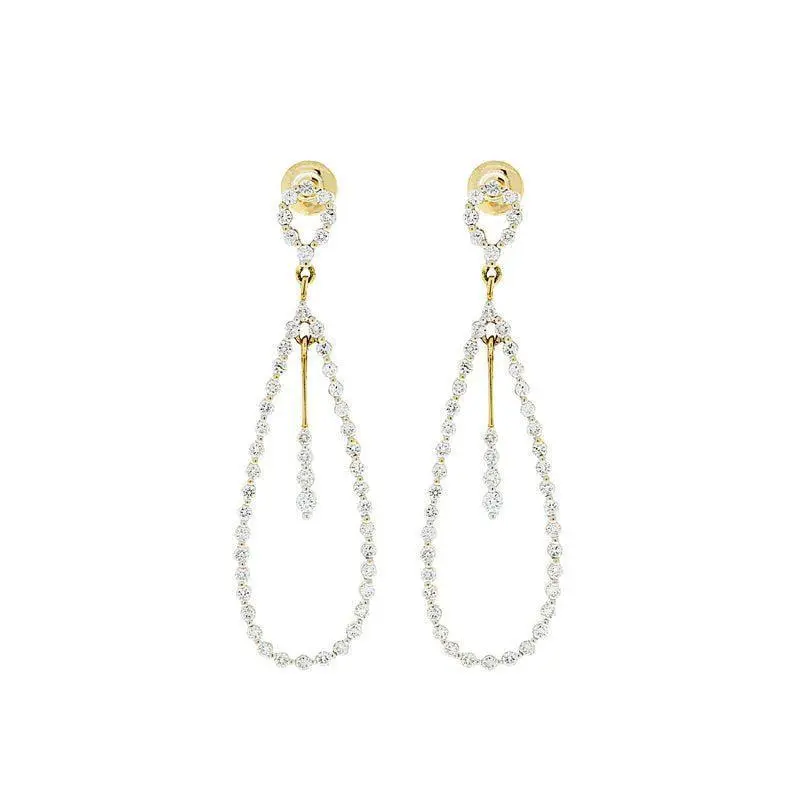 Oval Diamond Earrings