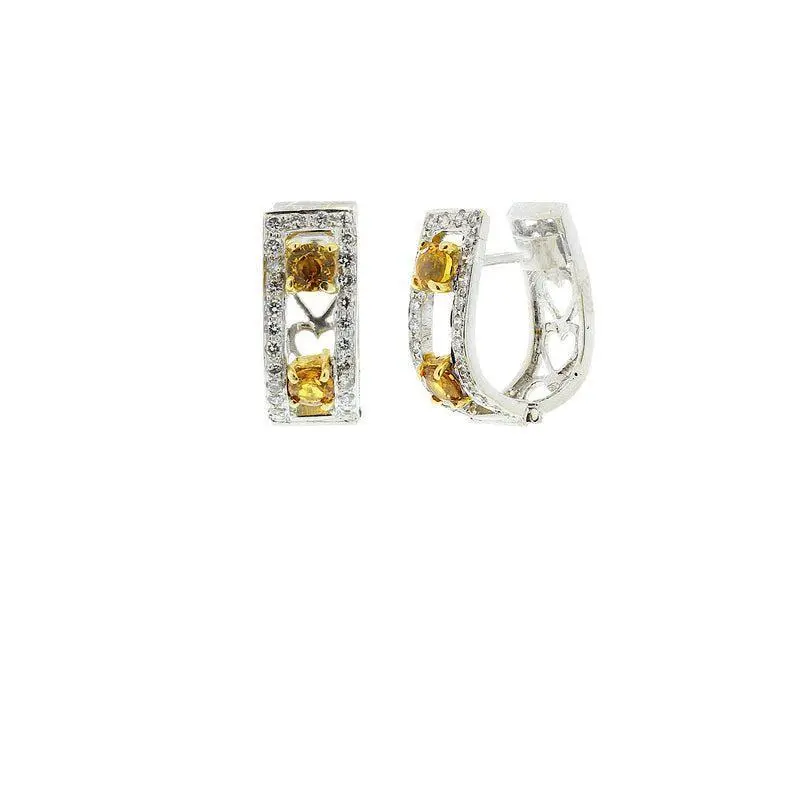 Citrine & Diamond Earrings