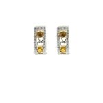 Citrine & Diamond Earrings