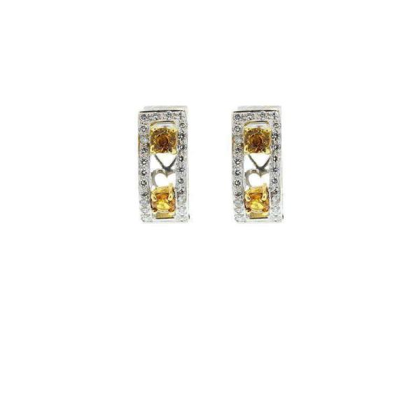 Citrine & Diamond Earrings