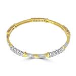 Custom made Droop 0.09 pointer Moissanite Bangle by Solitairz Affair