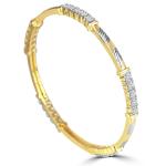 Custom made Droop 0.09 pointer Moissanite Bangle by Solitairz Affair