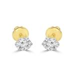 Custom Made Minimal 2.5ct Moissanite Stud Earrings by Solitairz