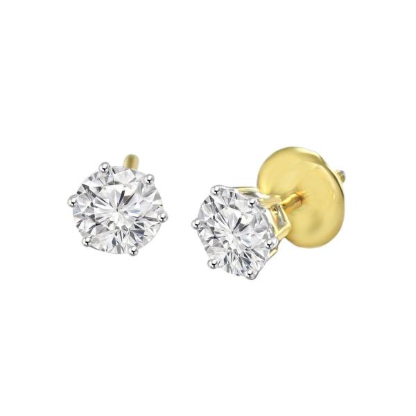 Custom Made Posh 0.75ct Studs Moissanite Earrings by Solitairz