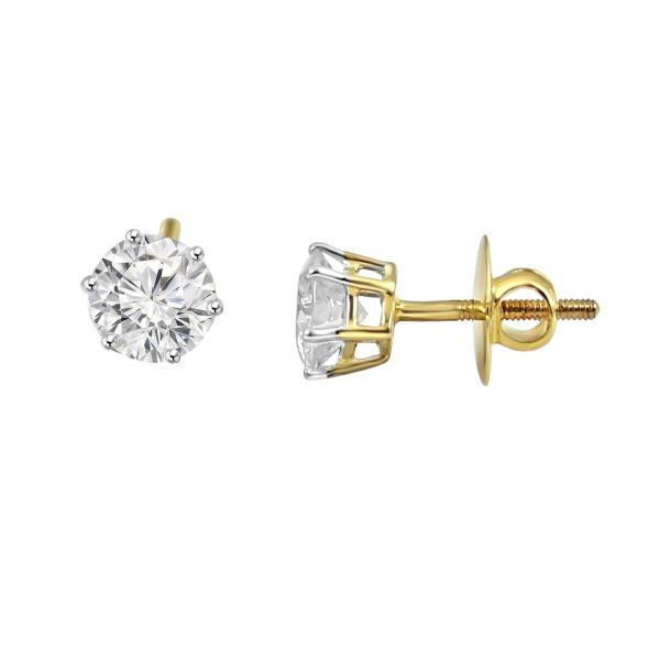 Custom Made Posh 1.5ct Studs Moissanite Earrings by Solitairz