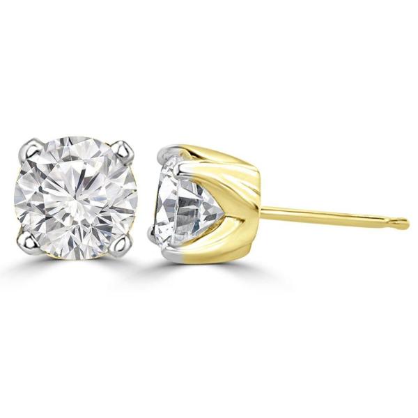 Custom Made Splendid Studs Moissanite Earrings by Solitairz