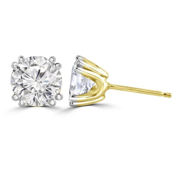 Custom Made Flawless Studs Moissanite Earrings by Solitairz