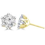 Custom Made Striking Studs Moissanite Earrings by Solitairz