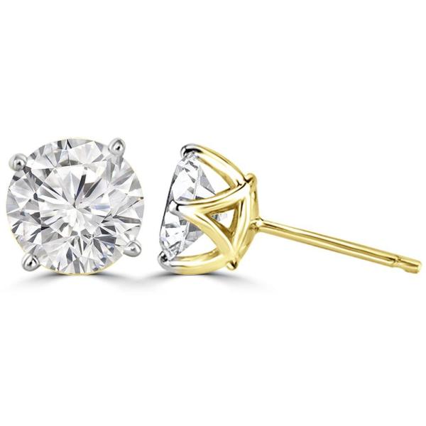 Custom Made Precious Studs Moissanite Earrings by Solitairz