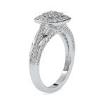 Custom Made Starlet Halo Moissanite Ring by Solitairz Affair