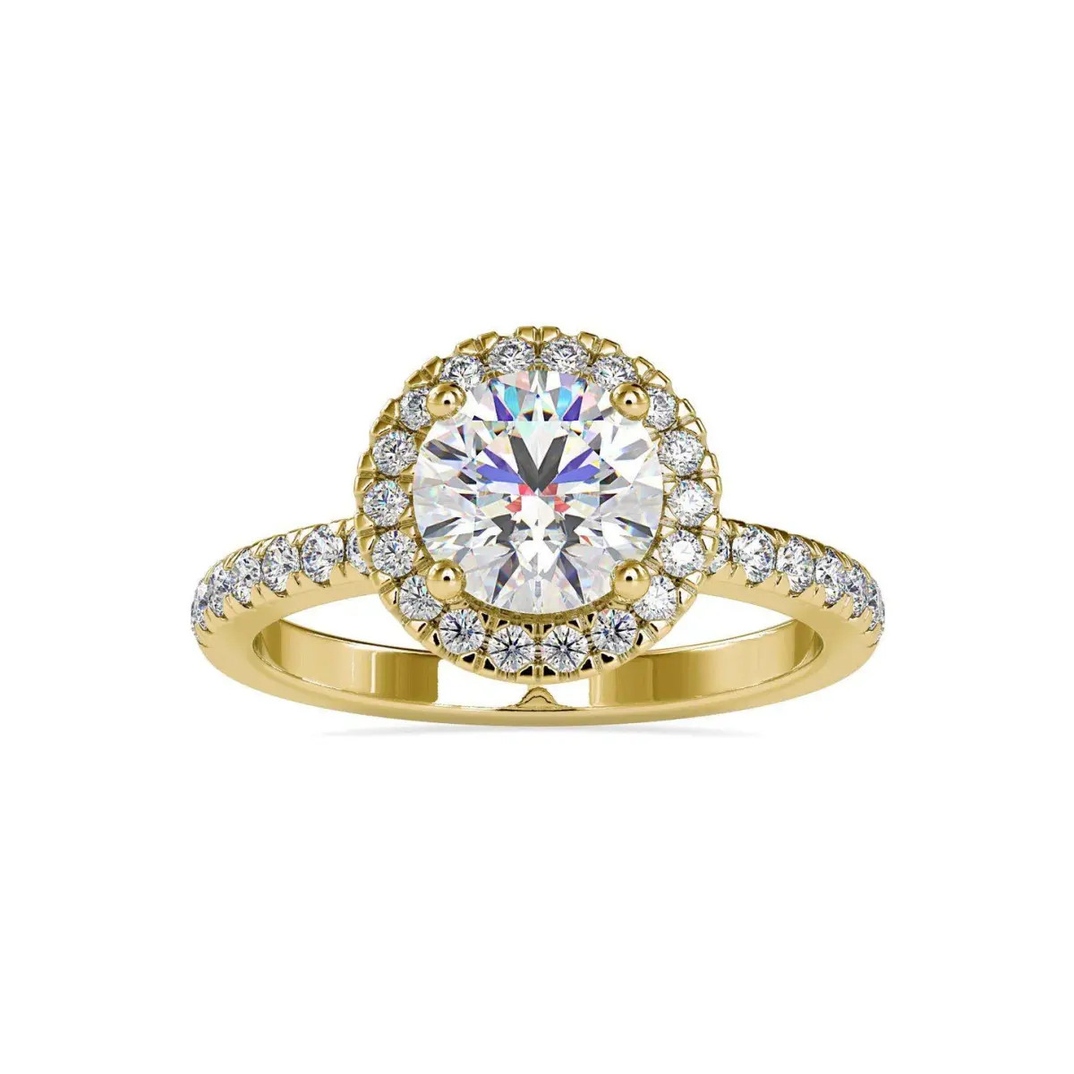 Custom Made Divine Halo Moissanite Ring by Solitairz Affair