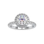 Custom Made Divine Halo Moissanite Ring by Solitairz Affair