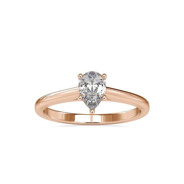 Custom Made Pear Solitaire Engagement Moissanite Ring by Solitairz Affair