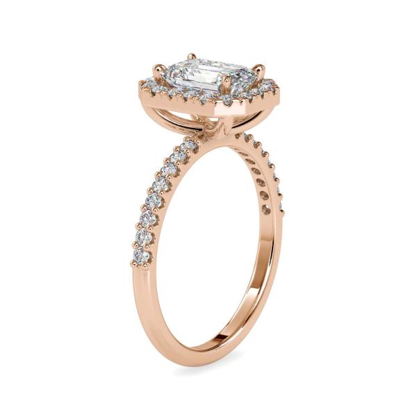 Custom Made Gradation Halo Moissanite Ring by Solitairz Affair