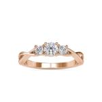 Custom Made Lisa Three Stone Moissanite Ring by Solitairz Affair