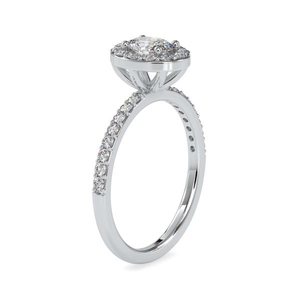 Custom Made Feisty Halo Moissanite Ring by Solitairz Affair