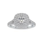 Custom Made Squab Halo Moissanite Engagement Ring by Solitairz Affair