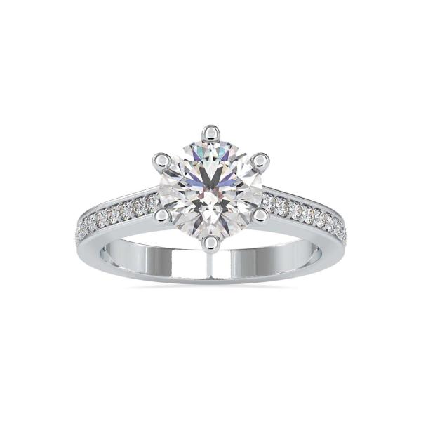 Custom Made Aubrey Solitaire Engagement Moissanite Ring by Solitairz Affair