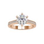 Custom Made Aubrey Solitaire Engagement Moissanite Ring by Solitairz Affair