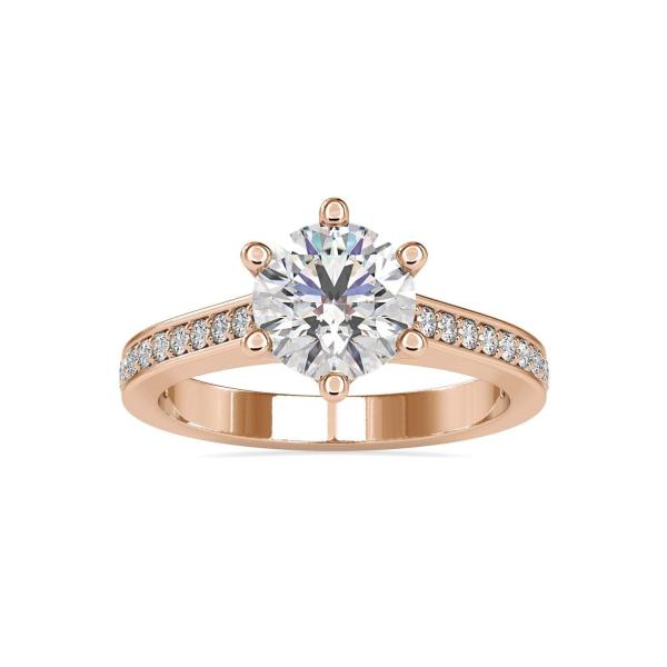 Custom Made Aubrey Solitaire Engagement Moissanite Ring by Solitairz Affair