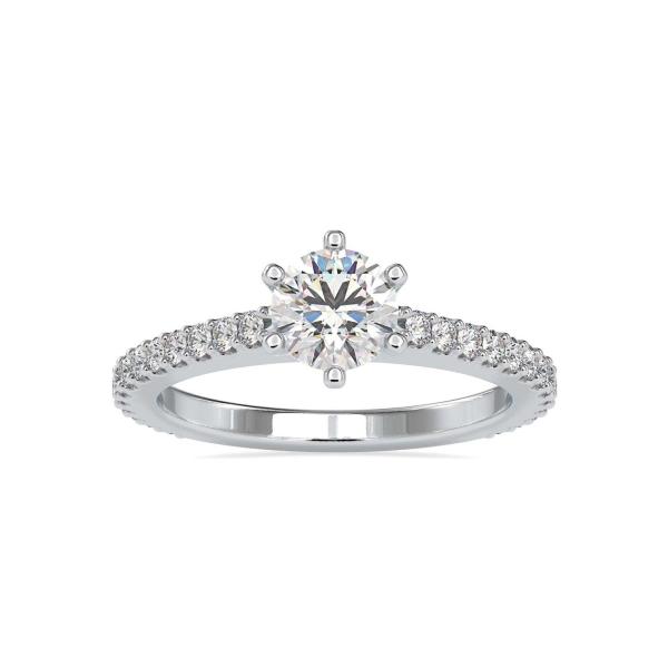 Custom Made Layla Solitaire Engagement Moissanite Ring by Solitairz Affair